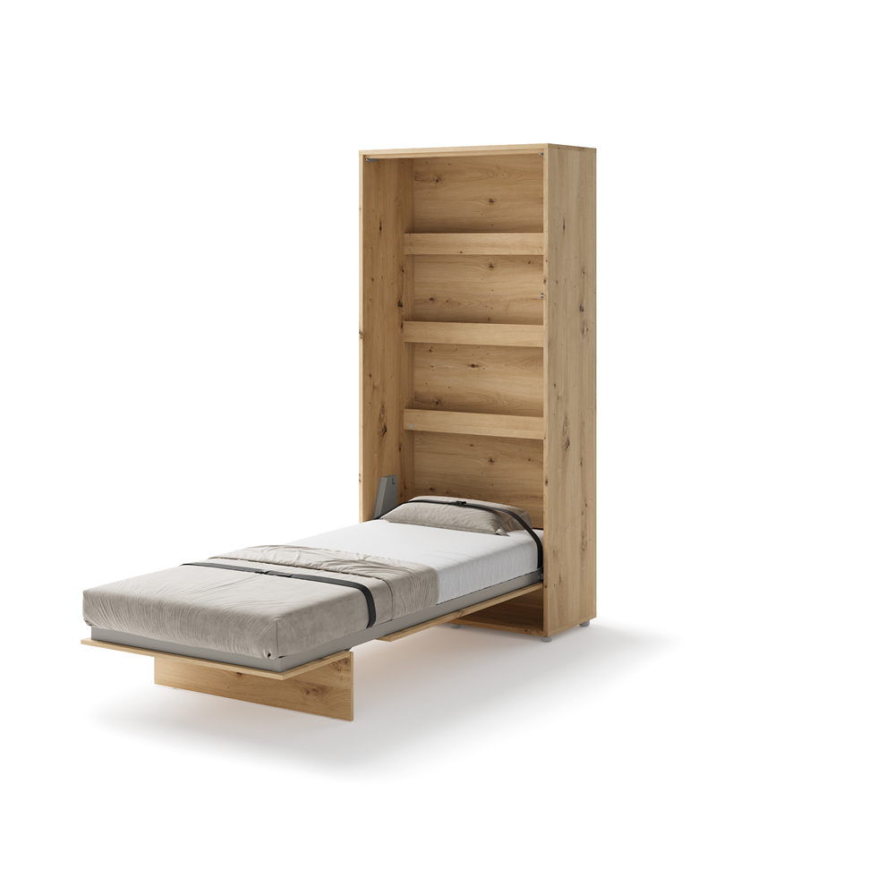 Półkotapczan pionowy BC-03 Bed Concept 90x200 cm Dąb artisan lenart, lenart meble, meble lenart, bed concept, półkotapczany, półkotapczan lenart, półkotapczany lenart, łóżko w szafie, półkotapczan bed concept