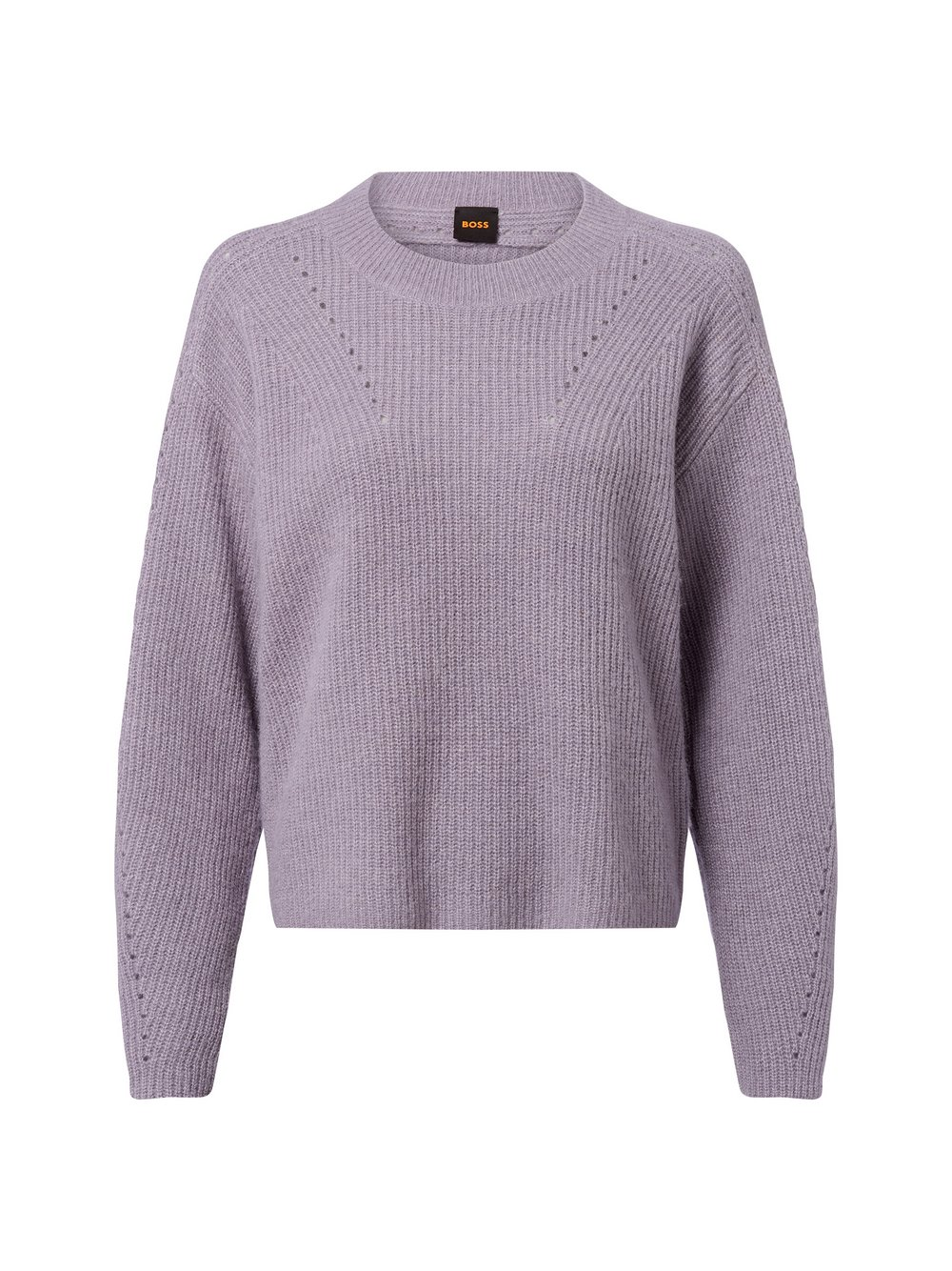 BOSS Orange Damski sweter z dzianiny z alpaką - Fenne Kobiety lila, XS