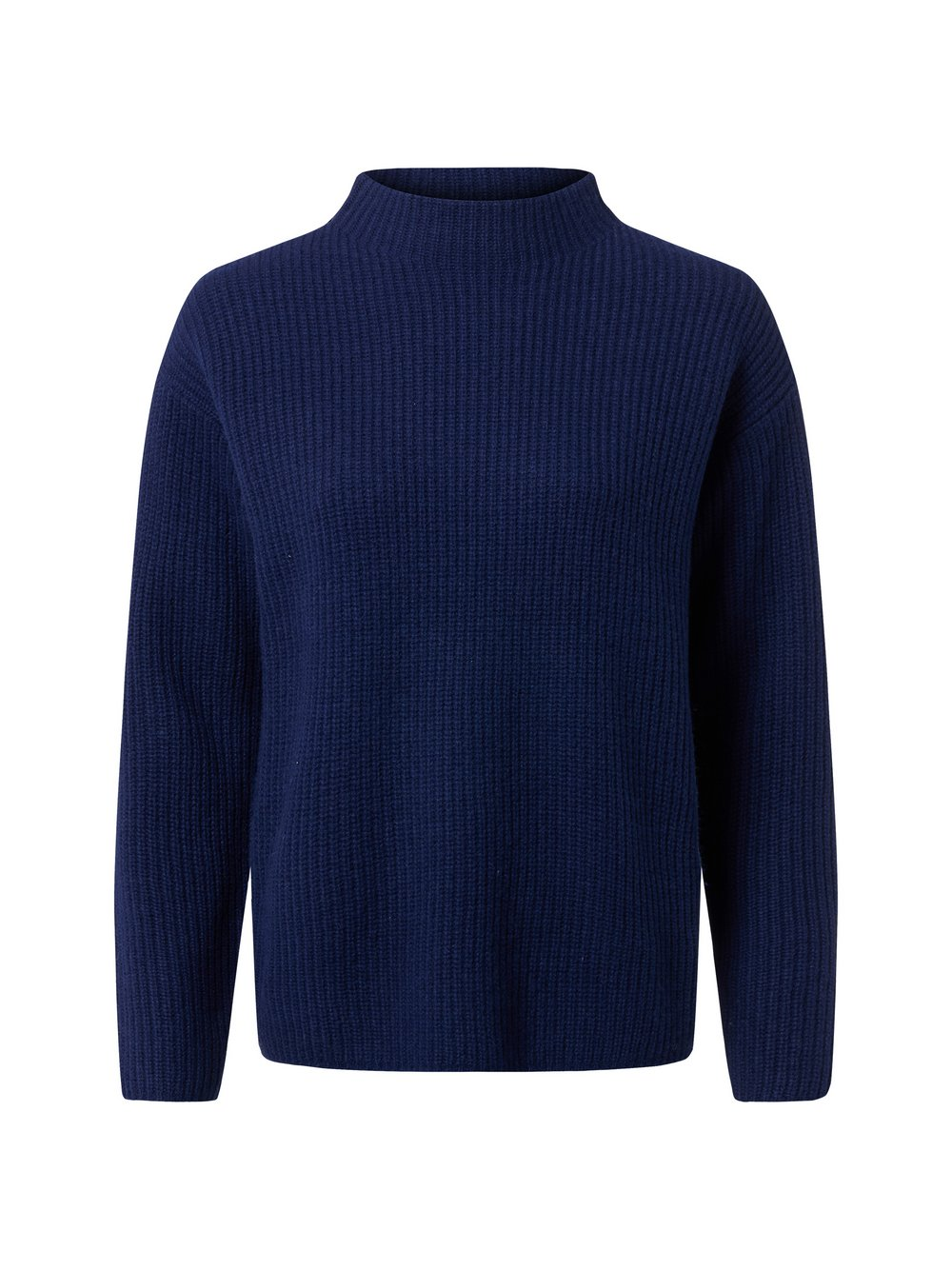 Marie Lund Sweter damski z dzianiny merino Kobiety Wełna merino niebieski, XS