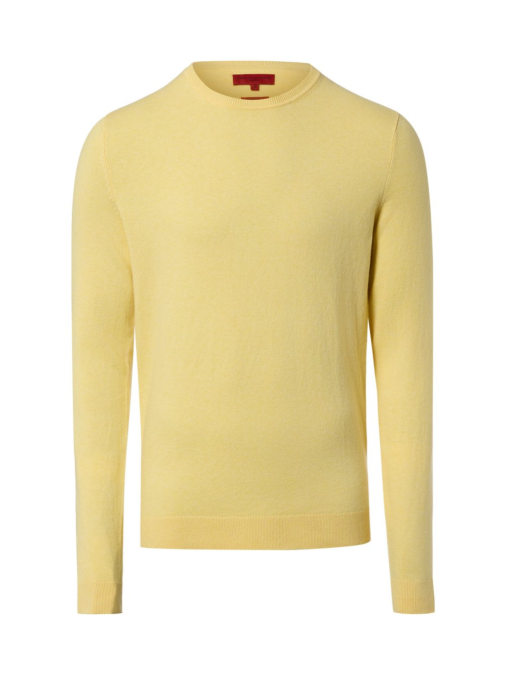 Finshley & Harding Męski sweter z dzianiny Mężczyźni Bawełna żółty, L