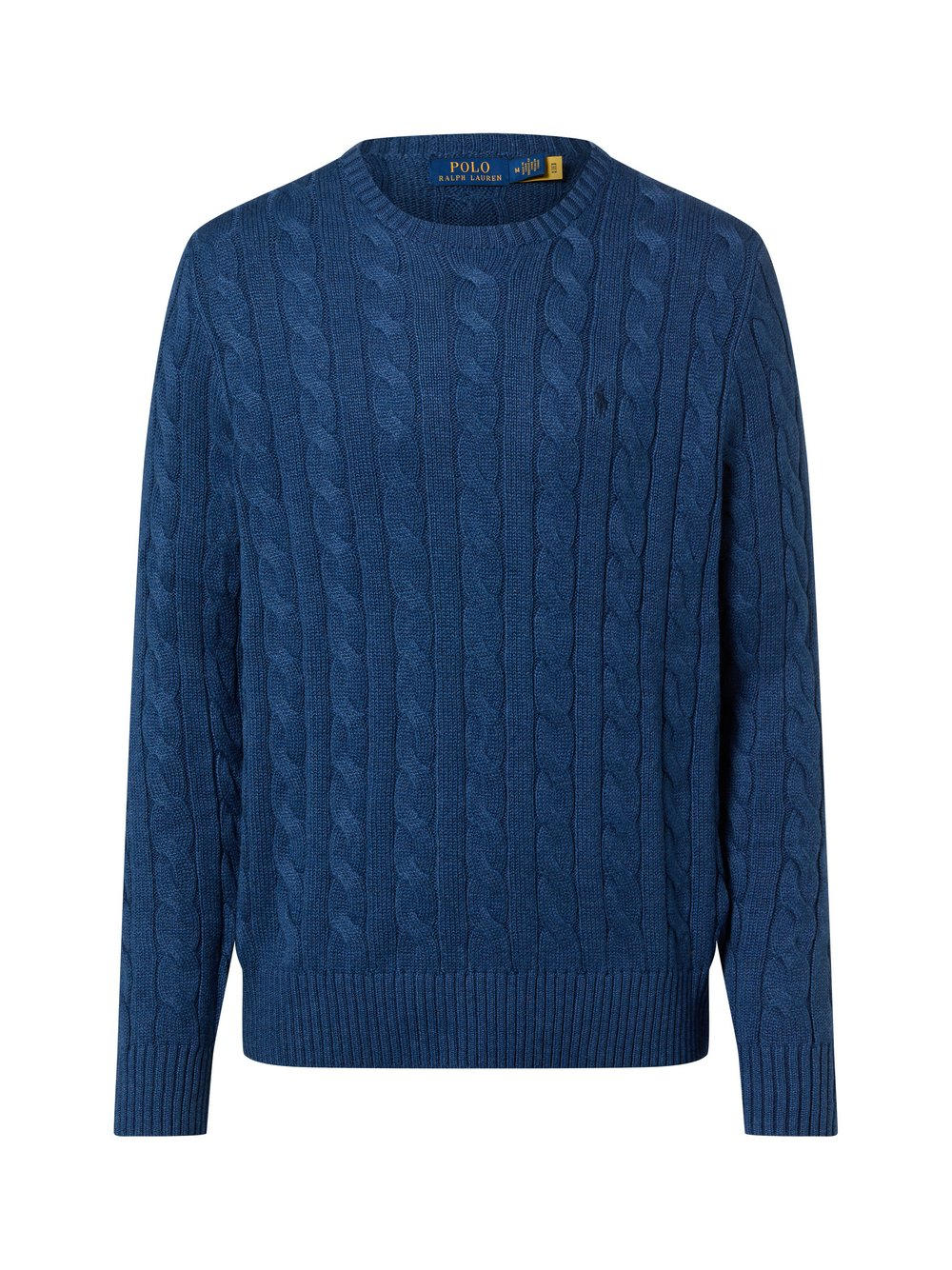 Polo Ralph Lauren Męski sweter z dzianiny Mężczyźni Bawełna niebieski, M