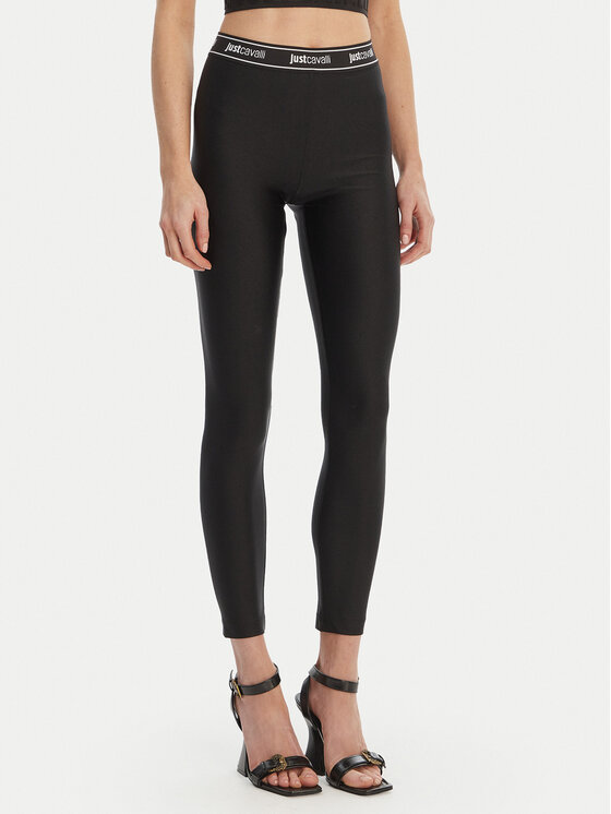 Just Cavalli Legginsy 80PAC100 J0108 Czarny Skinny Fit
