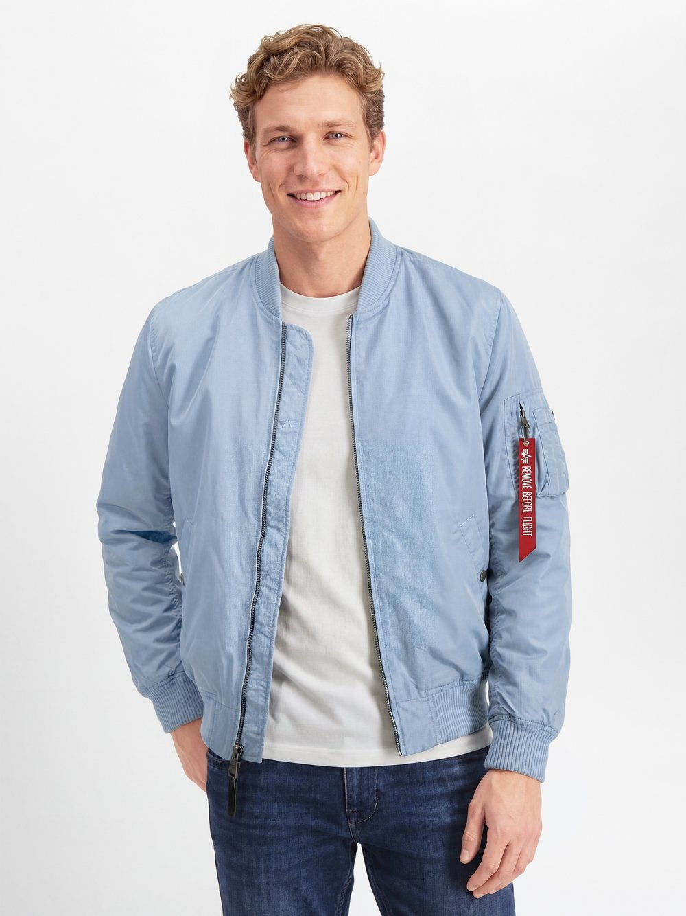 Alpha Industries Kurtka męska Mężczyźni Sztuczne włókno niebieski, XL