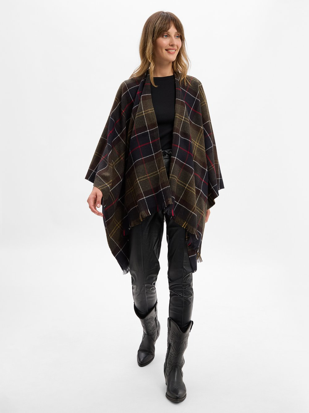 Barbour Ponczo - Staffin Tartan Serape Kobiety Sztuczne włókno zielony|wielokolorowy, 50