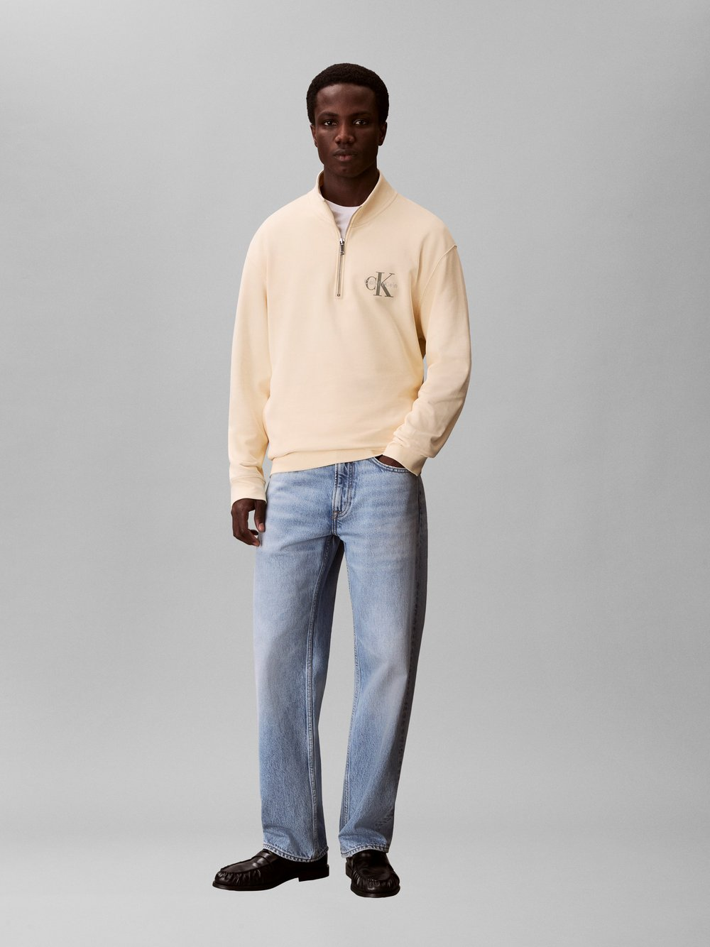 Calvin Klein Jeans Bluza męska Mężczyźni Bawełna żółty, S