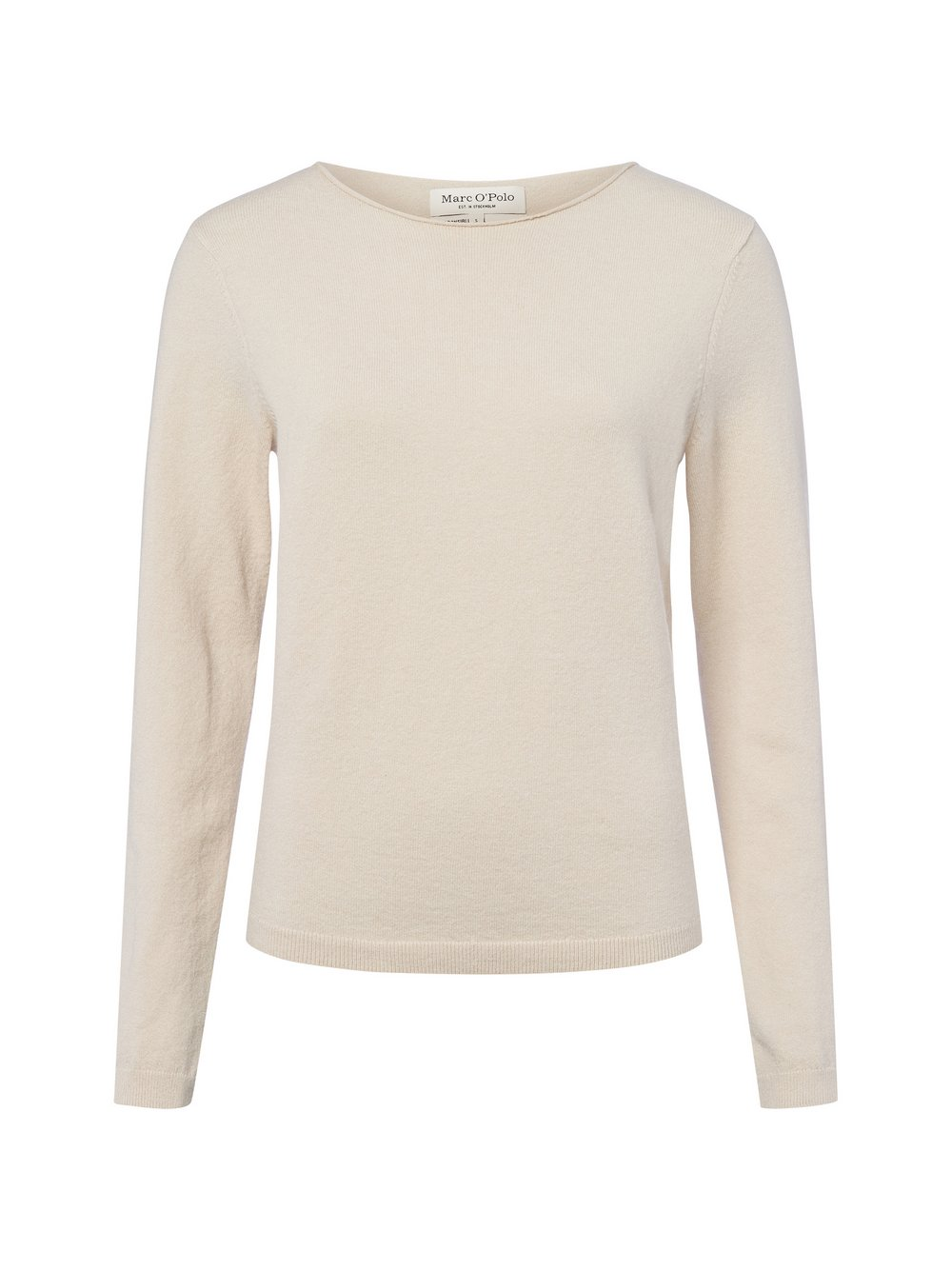 Marc O'Polo Sweter damski z dzianiny z zawartością wełny dziewiczej Kobiety beżowy, M