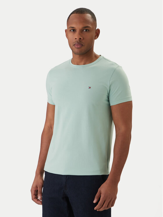 Tommy Hilfiger T-Shirt MW0MW10800 Zielony Slim Fit