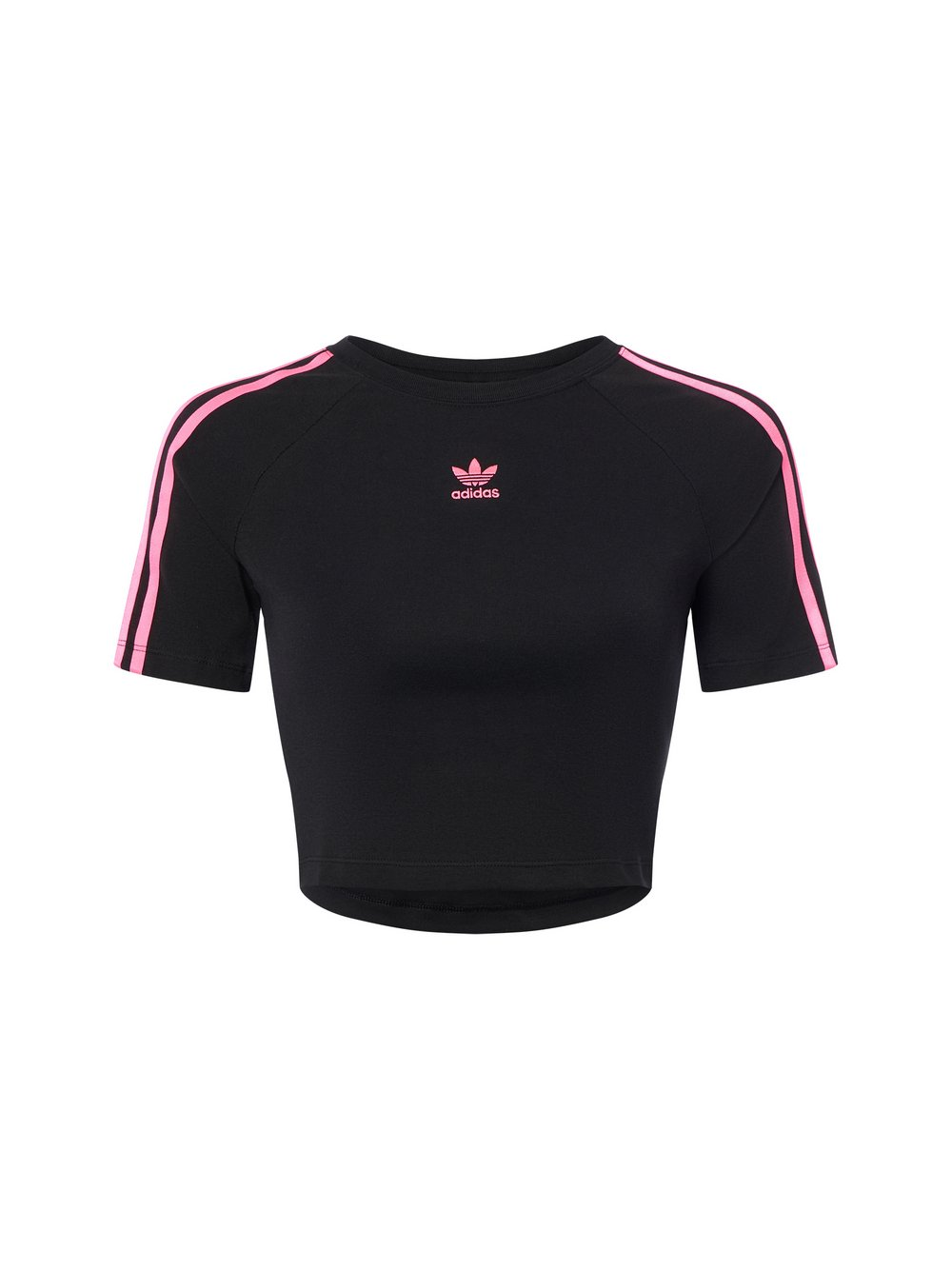 adidas Originals Koszulka damska z krótkim rękawem - 3 Stripes Baby Tee Kobiety Bawełna czarny, XL