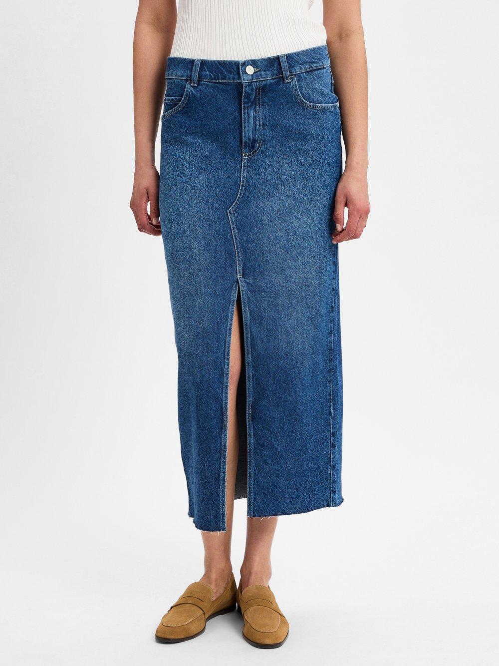 Angels Dżinsowa spódnica damska - Midi denim Kobiety Bawełna niebieski, 34