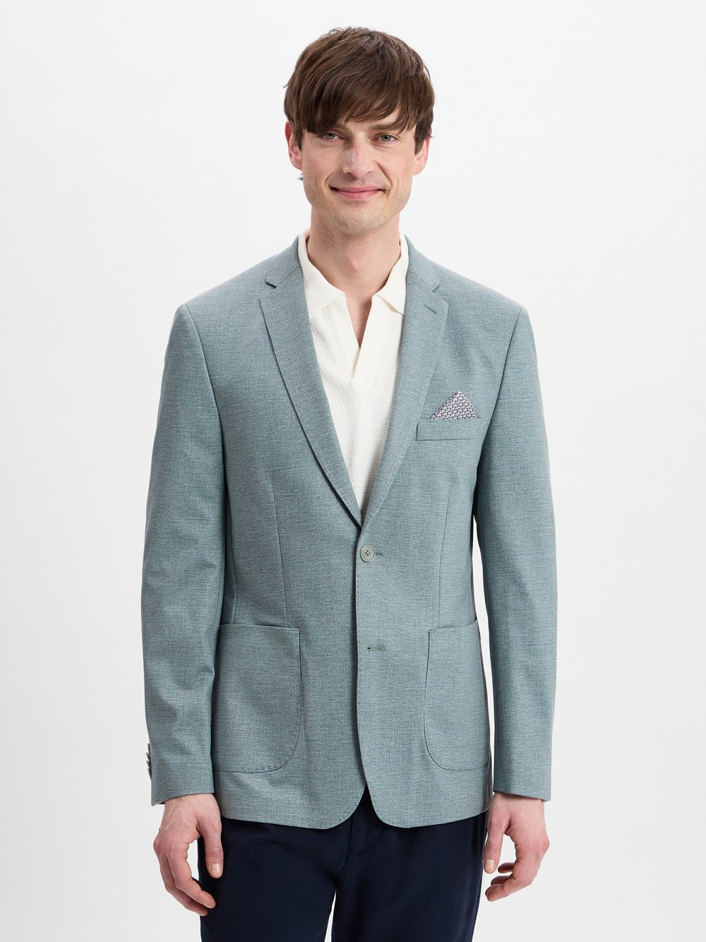 Finshley & Harding Kurtka męska Mężczyźni Modern Fit Sztuczne włókno zielony, 48
