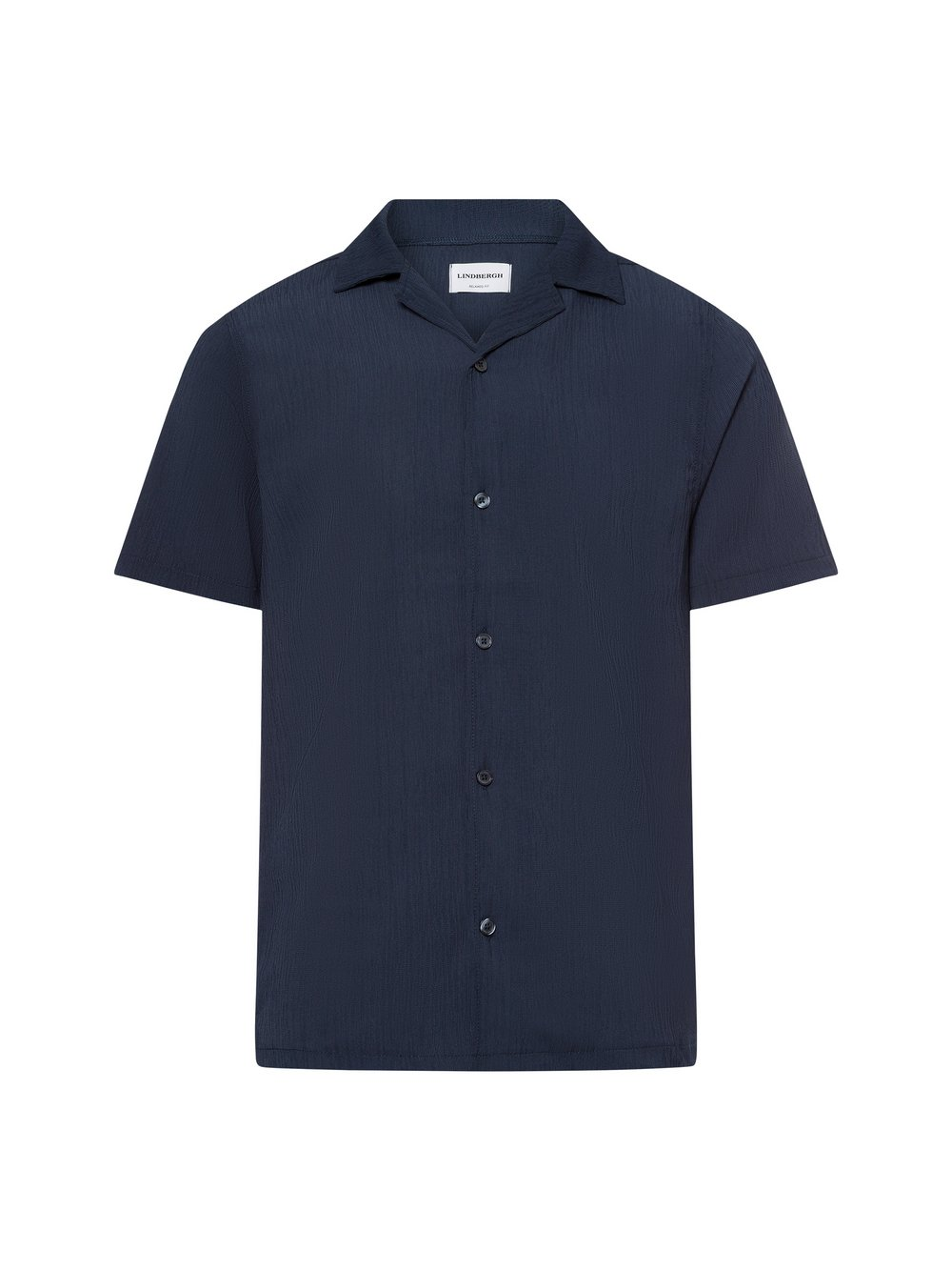 Lindbergh Męska koszula casual Mężczyźni Comfort Fit Sztuczne włókno niebieski, S