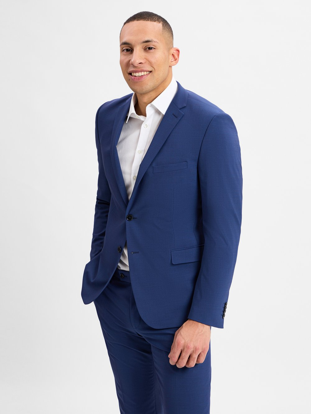 Finshley & Harding Męska kurtka modułowa - Steven Mężczyźni Modern Fit Sztuczne włókno niebieski, 106