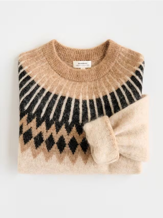 Reserved - Sweter z moherem i wełną - wielobarwny