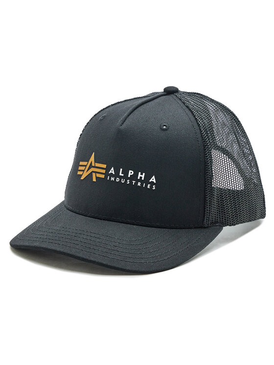 Alpha Industries Czapka z daszkiem Label 106901 Czarny miniaturka