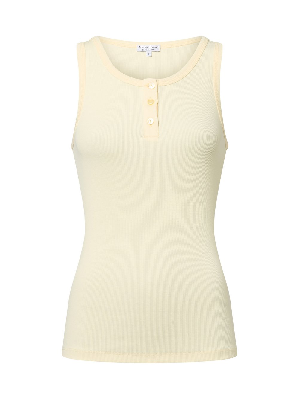 Marie Lund Top damski Kobiety Bawełna żółty, XS