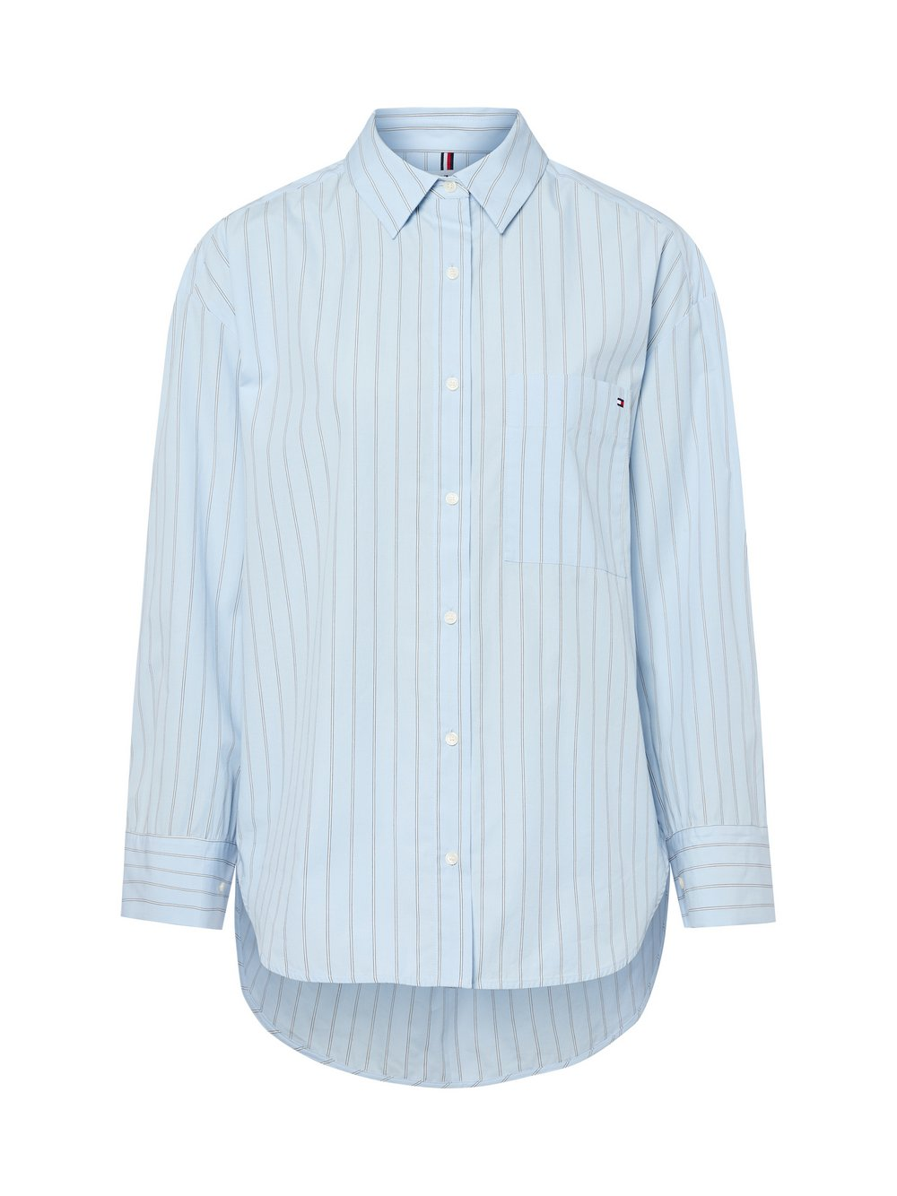 Tommy Hilfiger Damska bluzka koszulowa Kobiety Bawełna niebieski|biały, 40