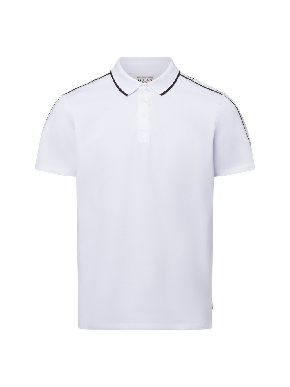 GUESS Męska koszulka polo Mężczyźni Bawełna biały, XXL