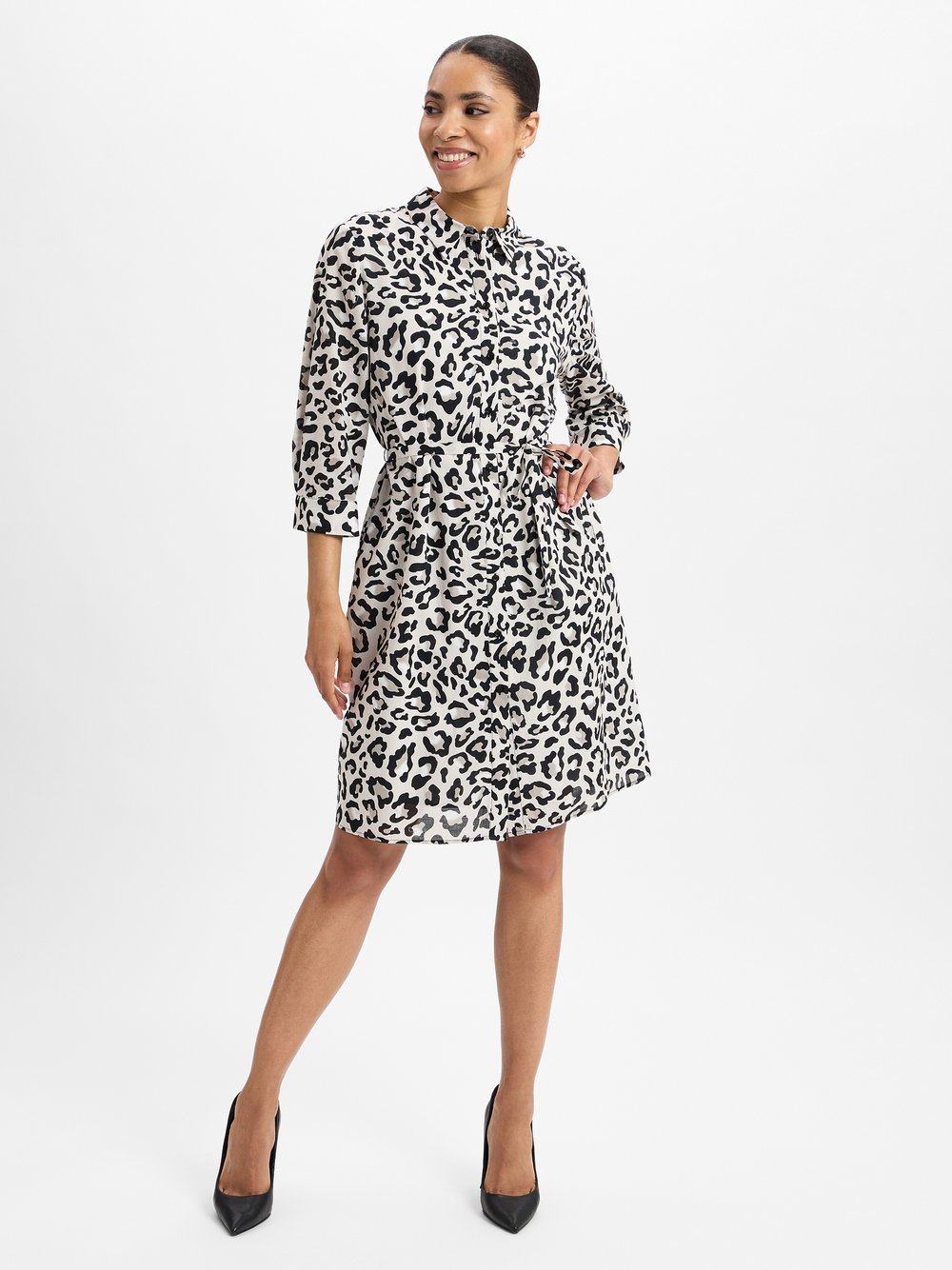 comma casual identity Sukienka damska z bluzką Kobiety Bawełna czarny, 38