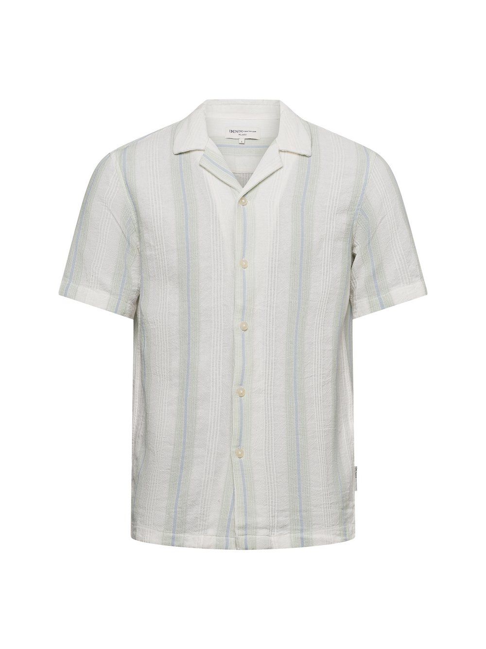 Tom Tailor Denim Męska koszulka rekreacyjna z krótkim rękawem Mężczyźni Comfort Fit Bawełna biały, M