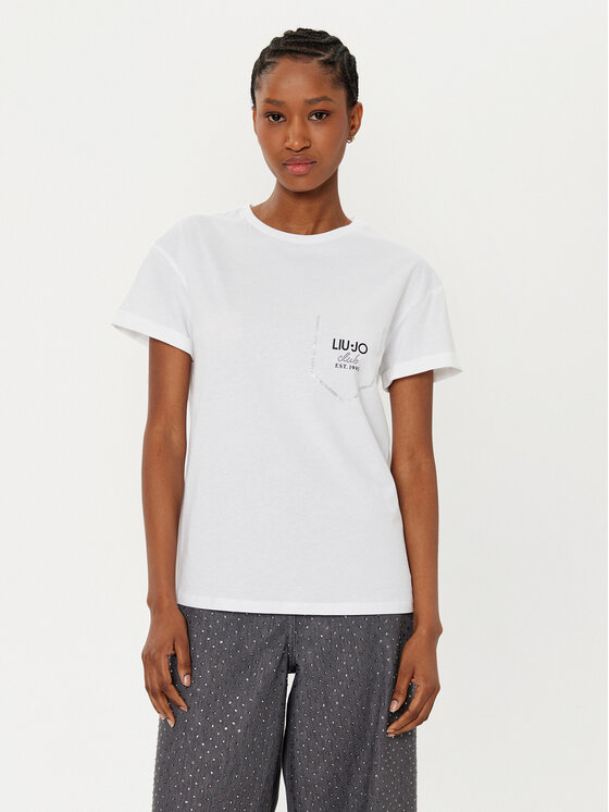 Liu Jo T-Shirt WA5145 J4893 Biały Regular Fit