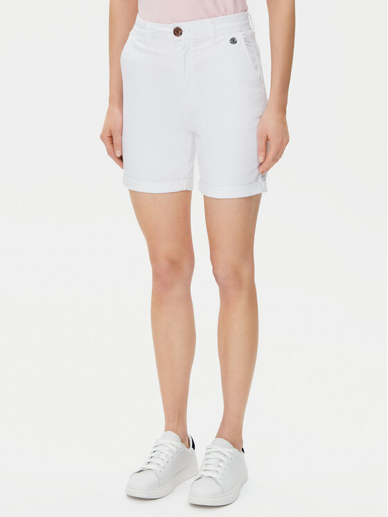 U.S. Polo Assn. Szorty materiałowe WUP1121 Biały Regular Fit