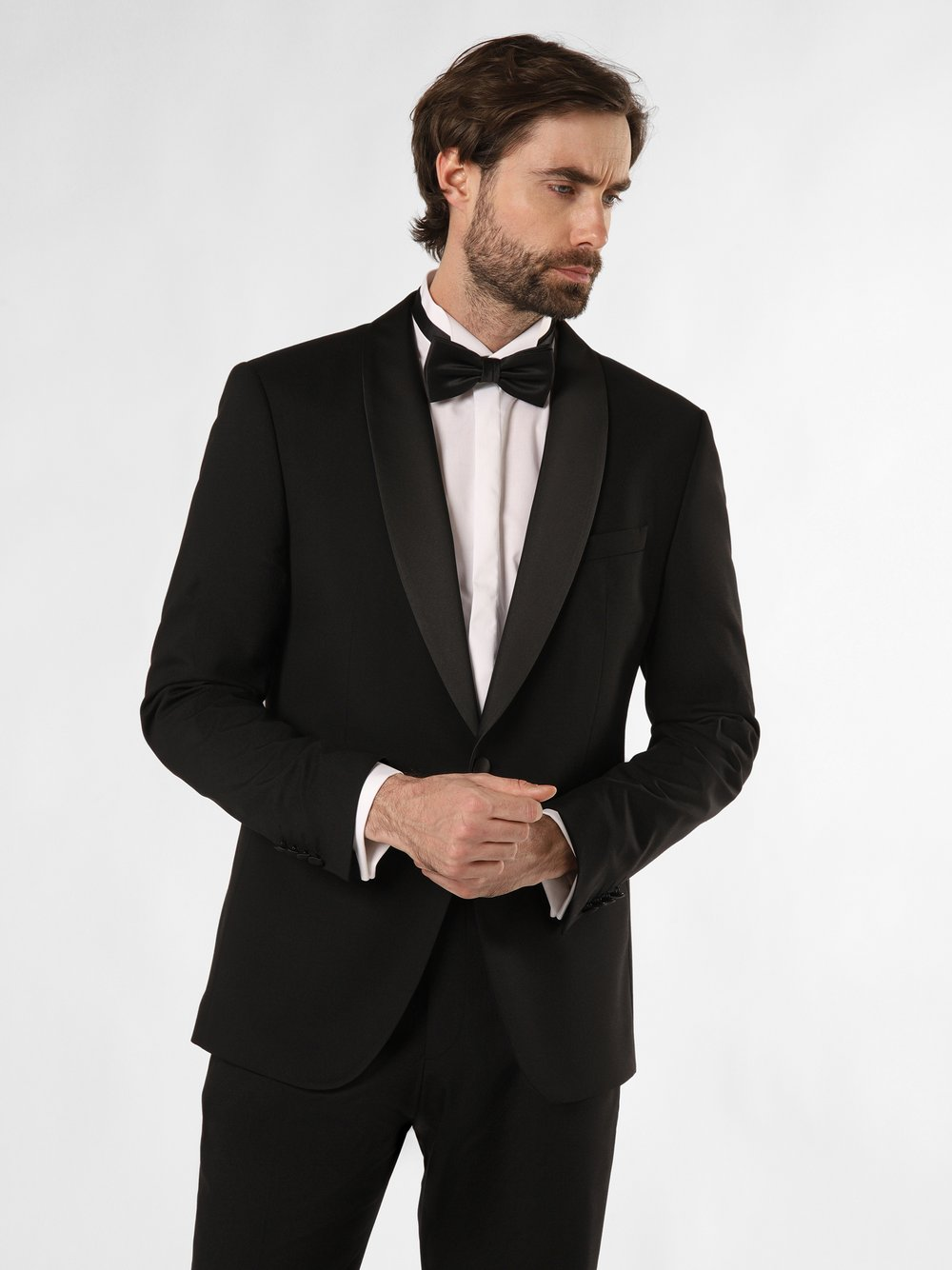 Strellson Męska kurtka modułowa - Almir2 Mężczyźni Slim Fit czarny jednolity, 98