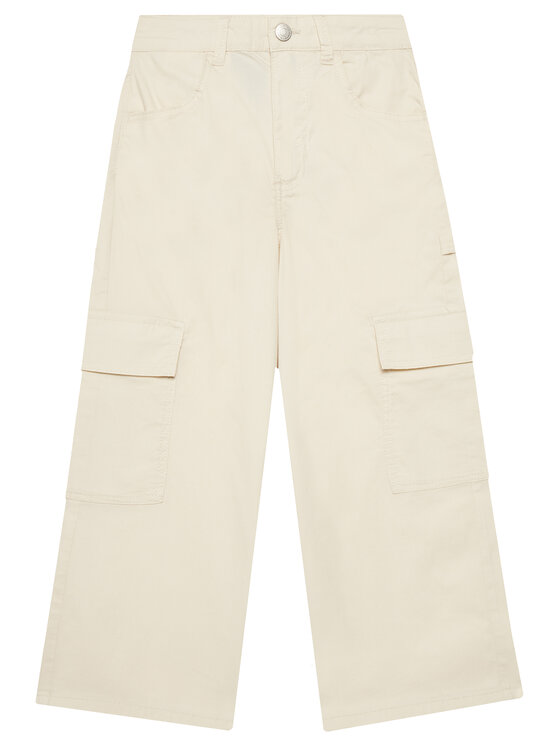 United Colors Of Benetton Spodnie materiałowe 4L2VCE040 Beżowy Wide Leg