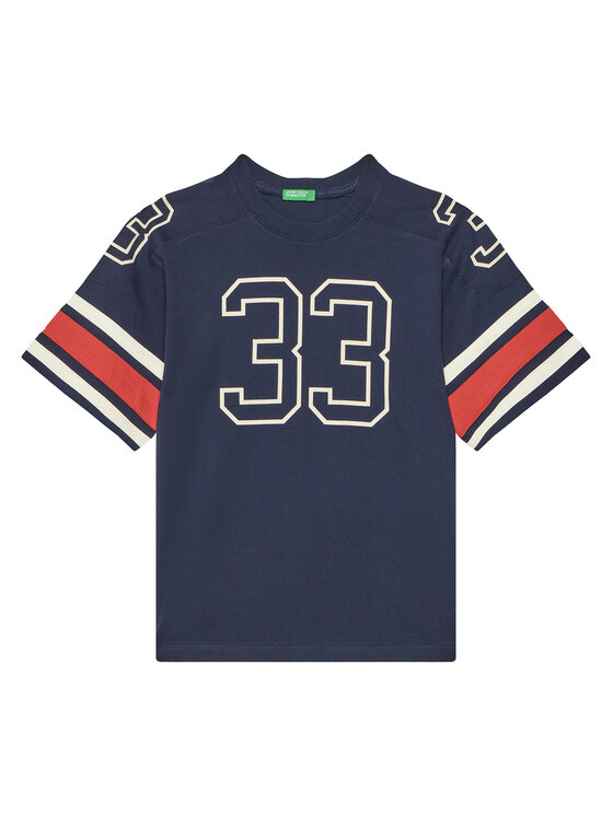 United Colors Of Benetton T-Shirt 3MI5C10OA Granatowy Relaxed Fit