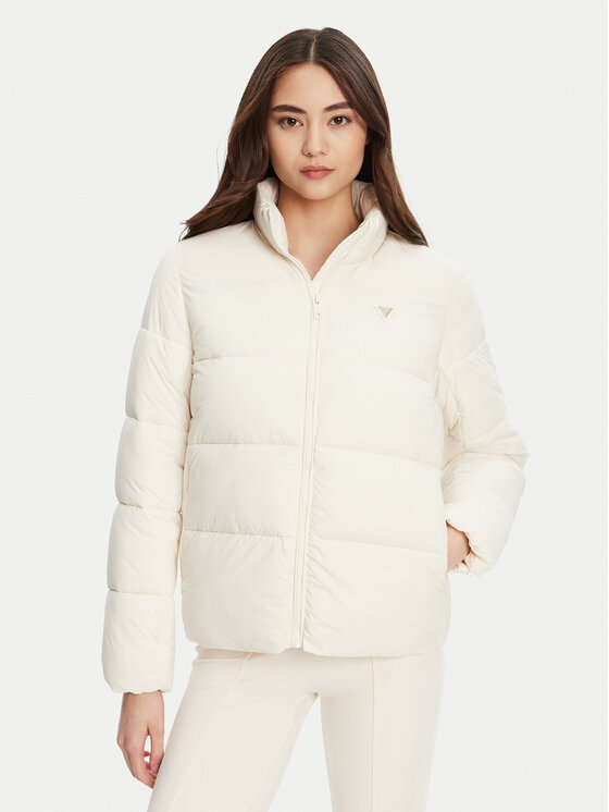 Guess Kurtka zimowa V4YL03 WFUD0 Écru Regular Fit