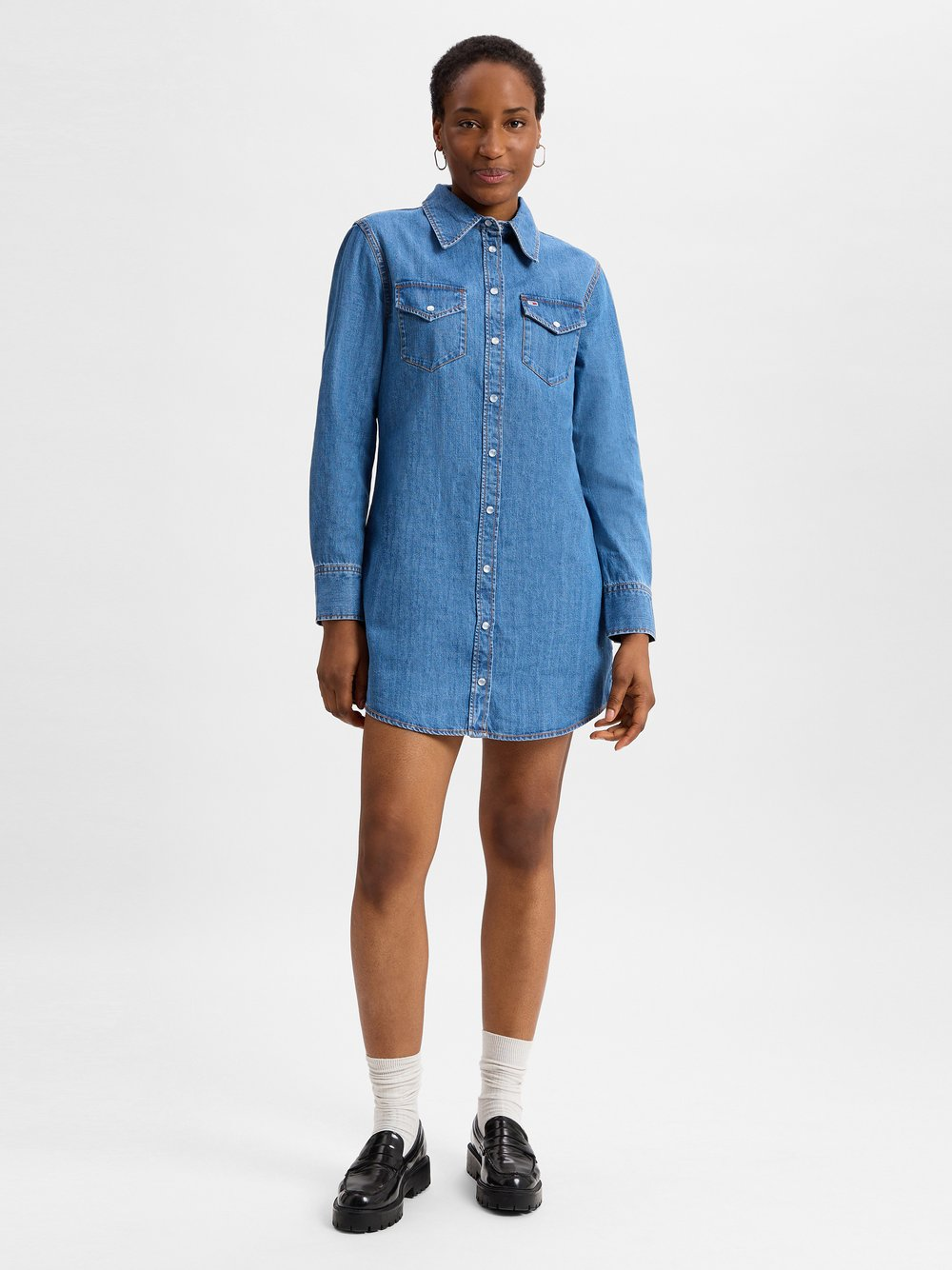 Tommy Jeans Sukienka damska Kobiety Bawełna niebieski, S