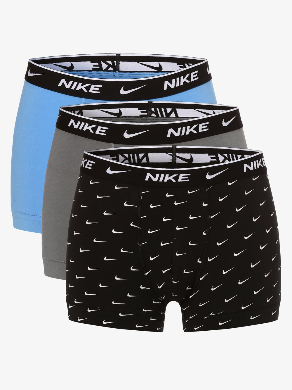 Nike Obcisłe bokserki pakowane po 3 szt. Mężczyźni Bawełna niebieski|szary|czarny|wielokolorowy, M
