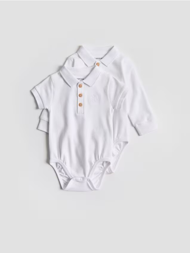 Reserved - Bawełniane body 2 pack - biały