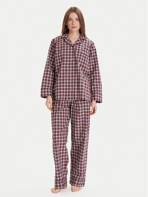 Polo Ralph Lauren Piżama 4P0429 Bordowy Relaxed Fit