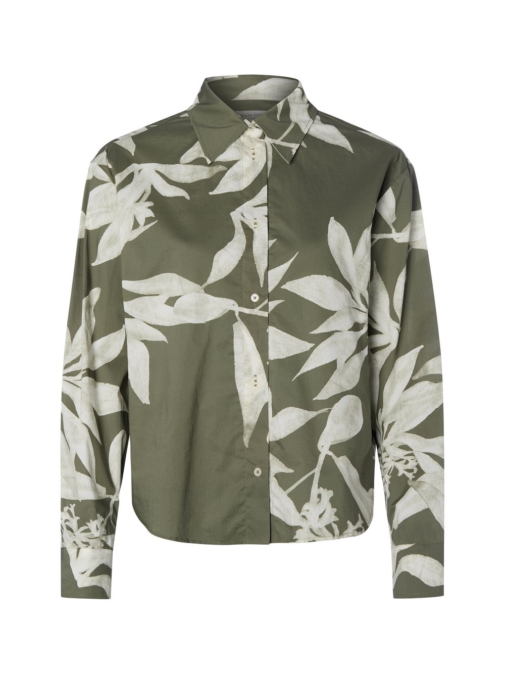 Marc O'Polo Damska bluzka koszulowa Kobiety Bawełna zielony, 34