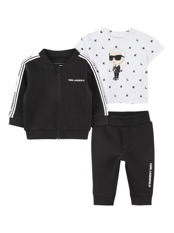 Karl Lagerfeld Kids Komplet dresowy Z30509 M Czarny Regular Fit
