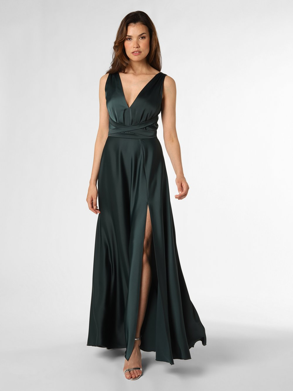 Marie Lund Damska sukienka wieczorowa Kobiety Satyna zielony, 40