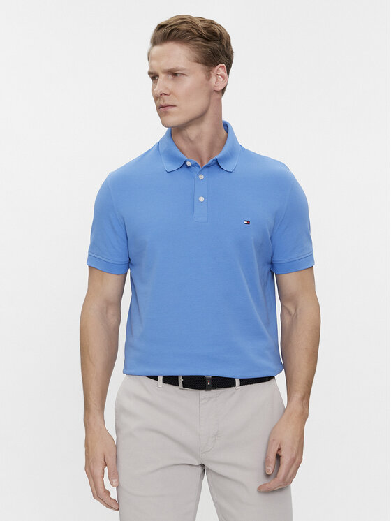 Tommy Hilfiger Polo 1985 MW0MW17771 Niebieski Slim Fit
