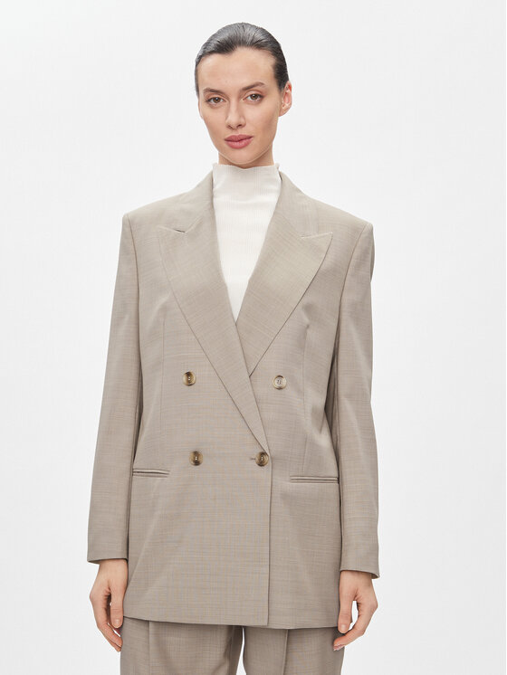 Boss Marynarka Jarmina 50505587 Beżowy Relaxed Fit