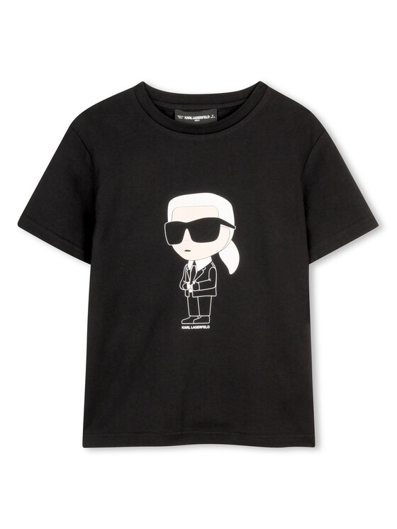 Karl Lagerfeld Kids T-Shirt Z31096 S Czarny Regular Fit