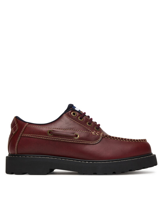 Tommy Jeans Półbuty Archive '01 Boat Shoe Leather EM0EM01651 Brązowy