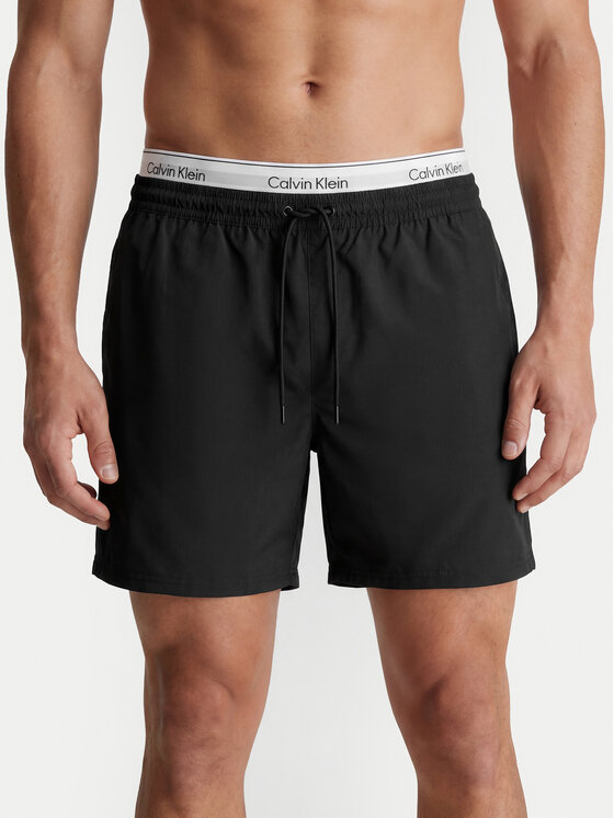 Calvin Klein Swimwear Szorty kąpielowe LV00N61023 Czarny Regular Fit