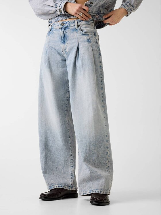 Guess Jeans Jeansy W6GA2U D5M57 Niebieski Wide Leg