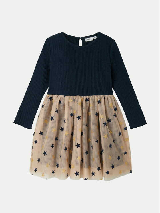 NAME IT Sukienka codzienna 13236039 Granatowy Regular Fit