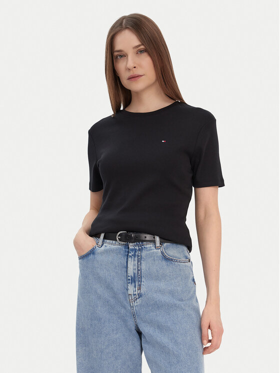 Tommy Hilfiger T-Shirt New Cody WW0WW40587 Czarny Slim Fit