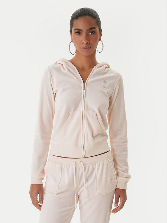 Juicy Couture Bluza Robyn JCSEBJ007G Różowy Slim Fit