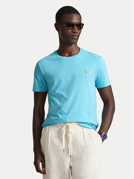 Polo Ralph Lauren T-Shirt 710671438510 Niebieski Custom Slim Fit