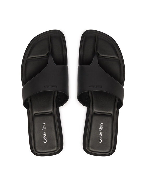 Calvin Klein Japonki Leather Toe Post Sandals HW0HW02866 Czarny
