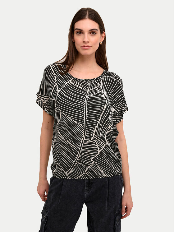 Kaffe T-Shirt Amber 10508257 Czarny Relaxed Fit