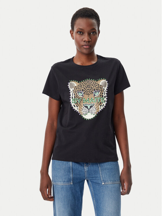 LOLA CASADEMUNT T-Shirt MS2515004 Czarny Relaxed Fit