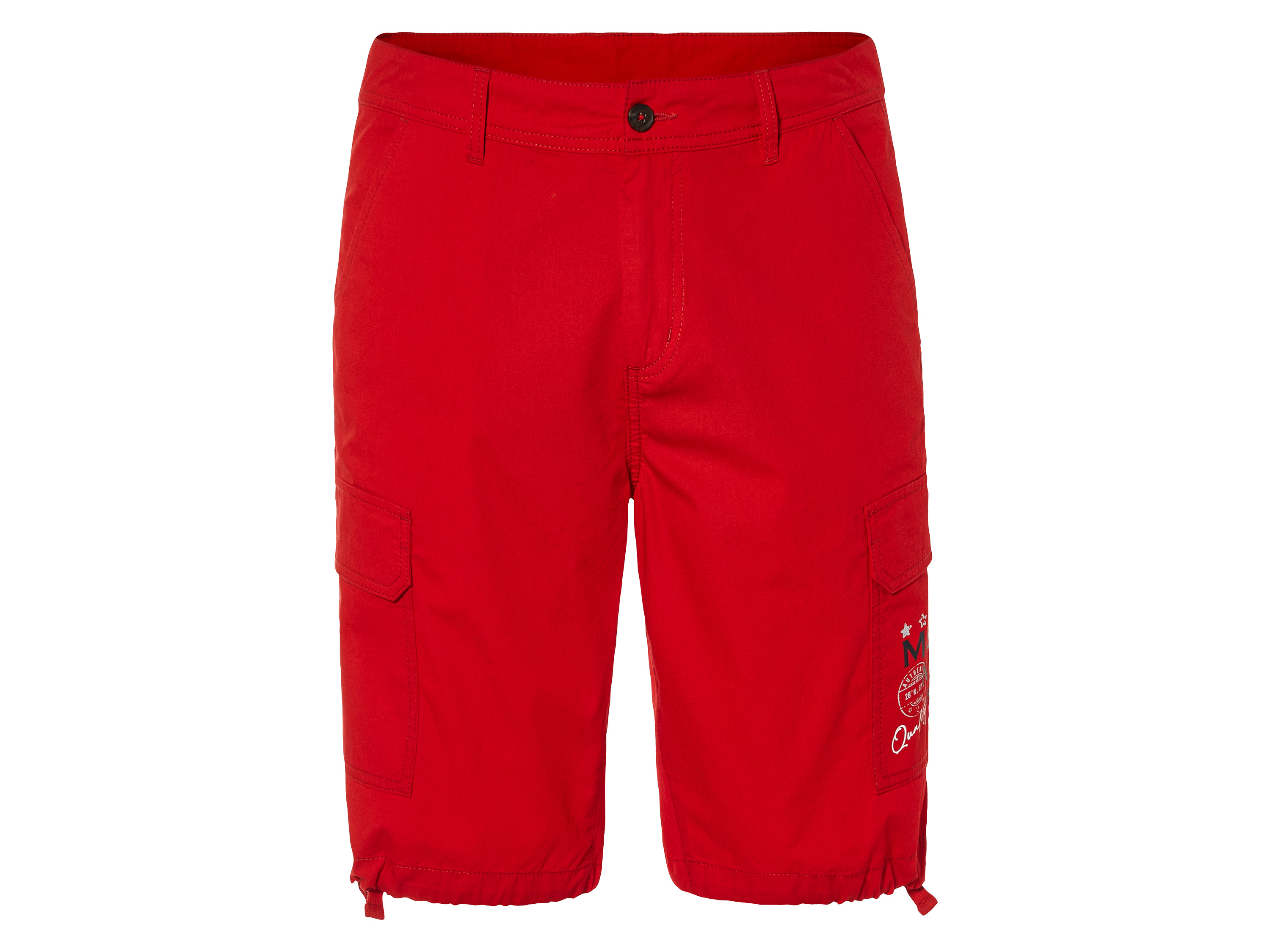 LIVERGY® Bermudy męskie cargo z bawełną (52, Czerwony)